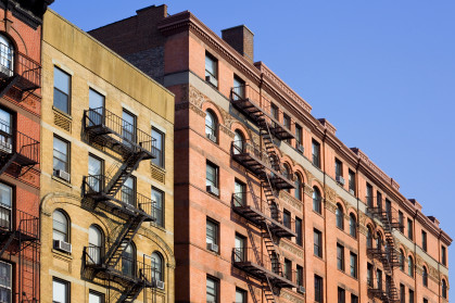 Buildings with Fire Escape Ladders in New York City