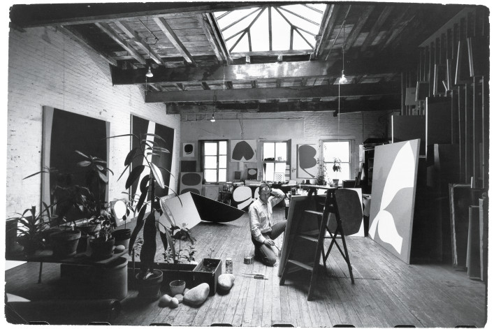 Ellsworth Kelly at his Coenties Slip Studio, New York, 1961.