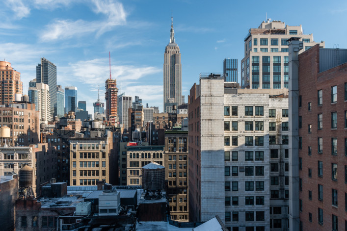 Apartments on the New York City skyline