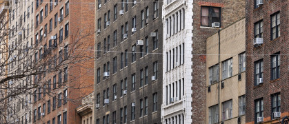Manhattan apartment building facades