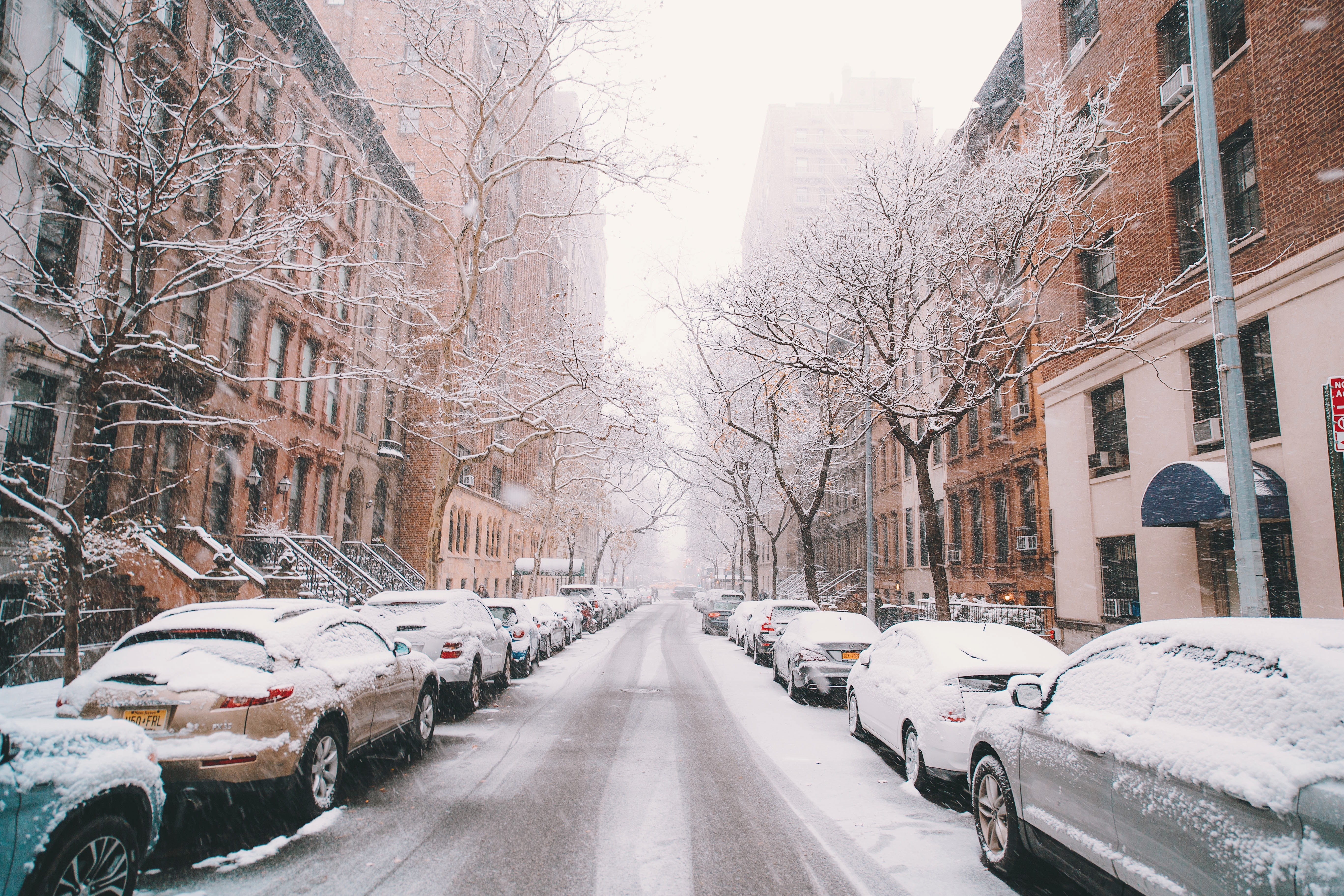 Image of a snowy street in New York City