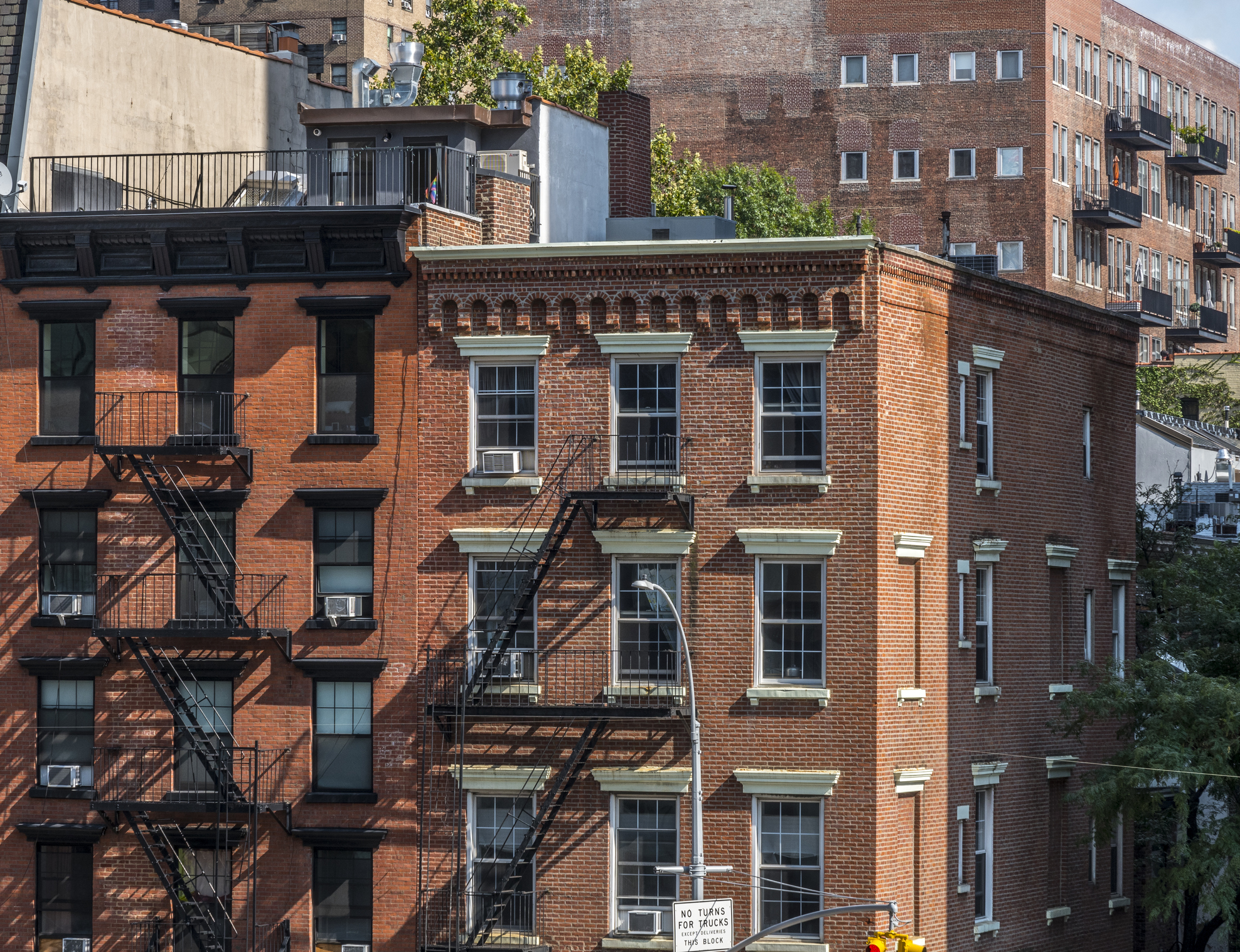 Chelsea neighborhood street,New York, Manhattan, NYC - stock photo