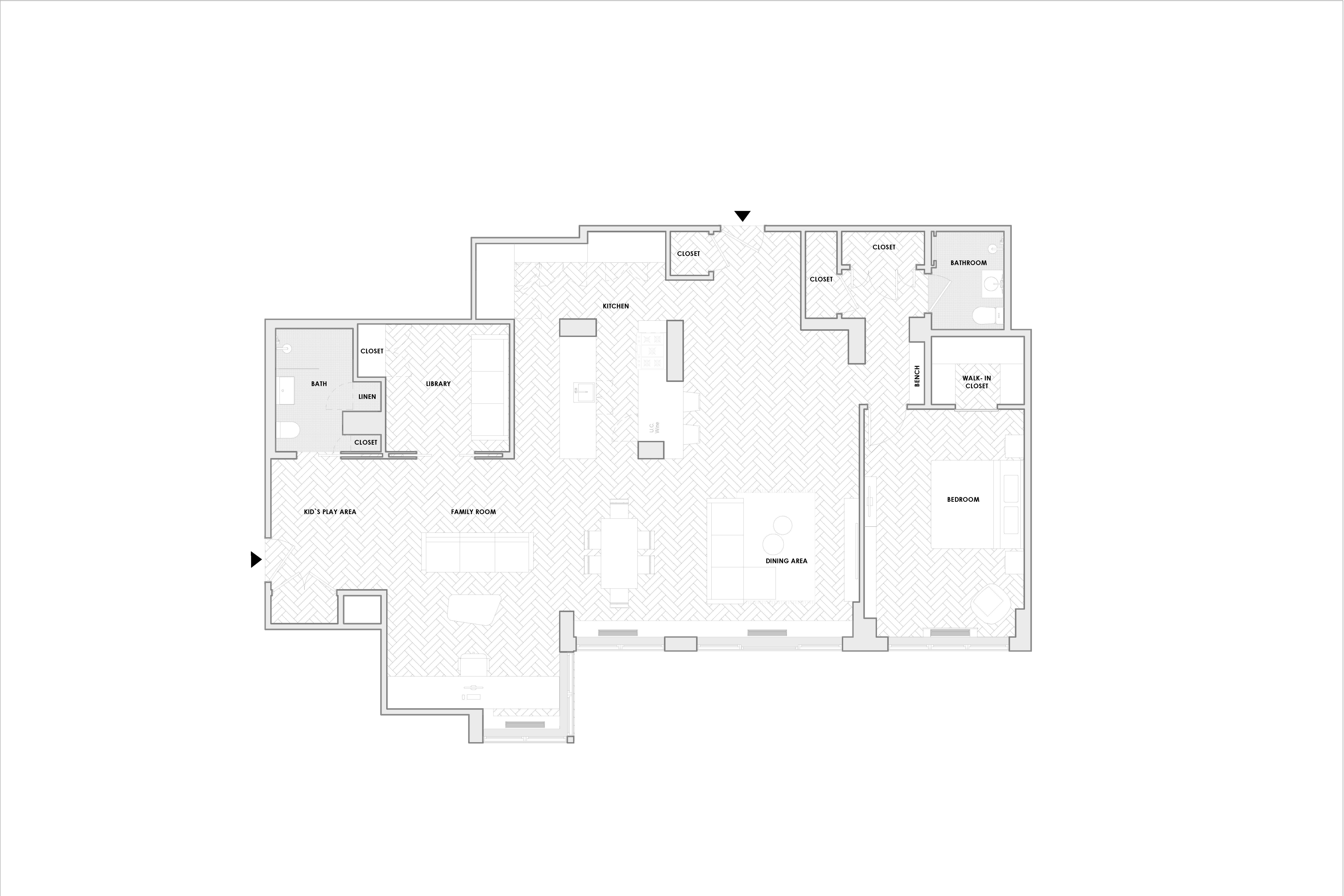 Mammoth apartment combination proposed floorplan