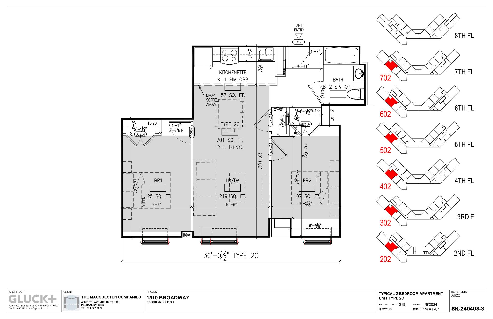 The floor plan of a studio apartment at 1510 Broadway in Bedford-Stuyvesant, Brooklyn. The floor plan of a studio apartment at 1510 Broadway in Bedford-Stuyvesant, Brooklyn.