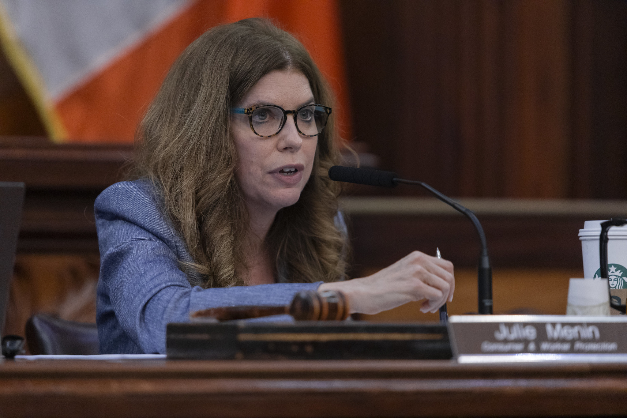 A photo Julie Menin as she presided over the contentious hearing. A photo Julie Menin as she presided over the contentious hearing.
