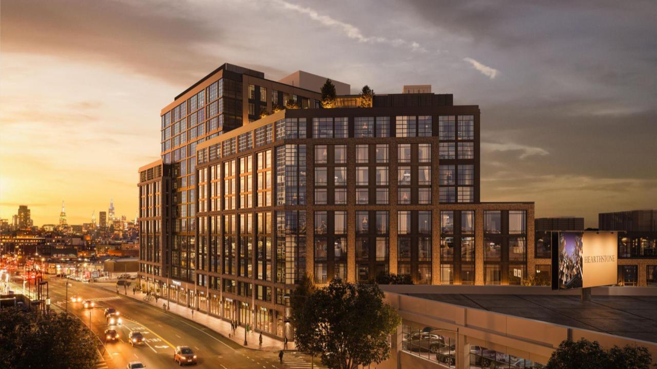 A rendering of the 13-story building at 34-35 44th Street.