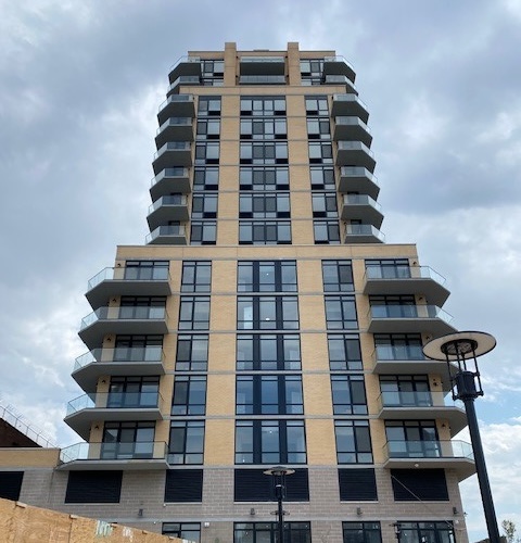 An image of the building at 34-46 Vernon Boulevard.