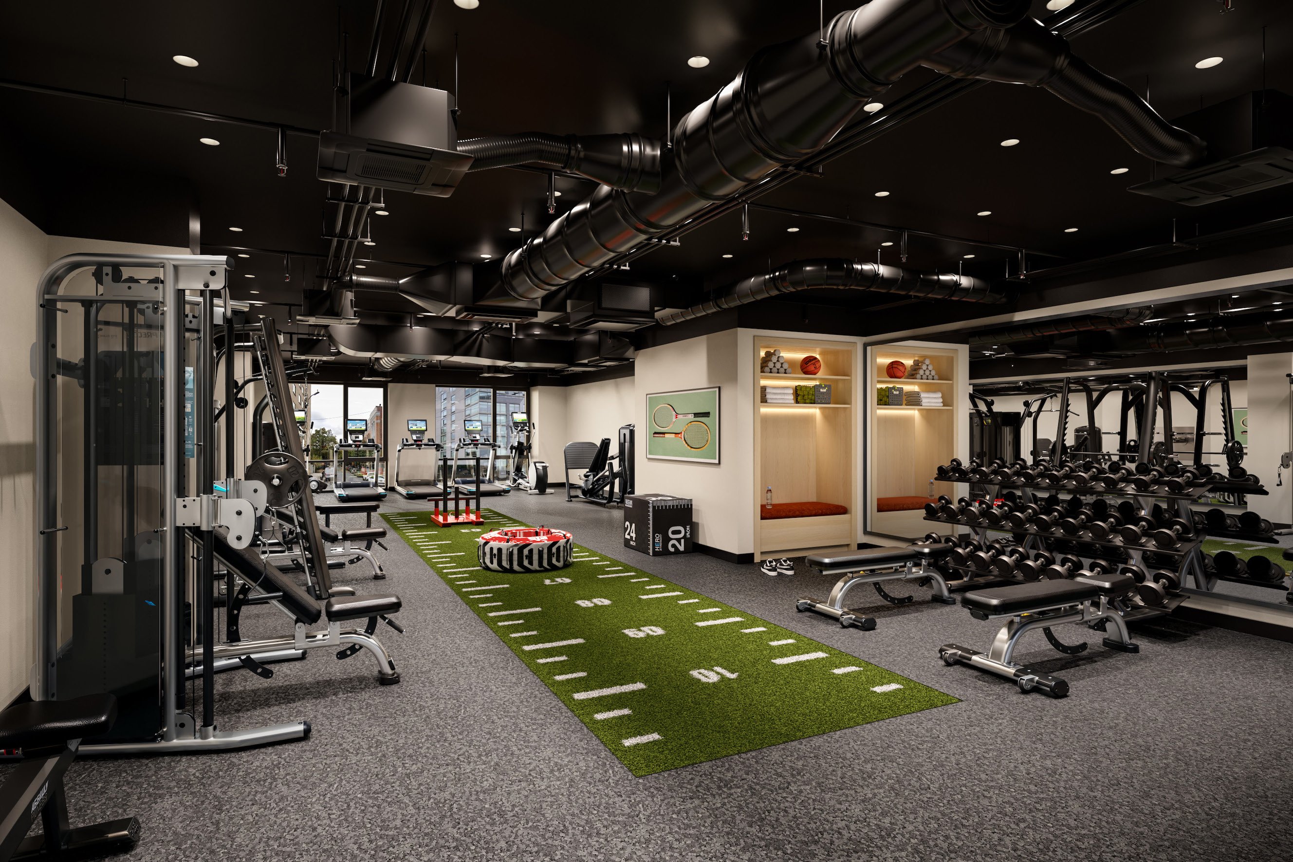 Longview at 380 Fourth Ave. has 30,000 square feet of amenities, including a fitness center with a yoga studio. Longview at 380 Fourth Ave. has 30,000 square feet of amenities, including a fitness center with a yoga studio.