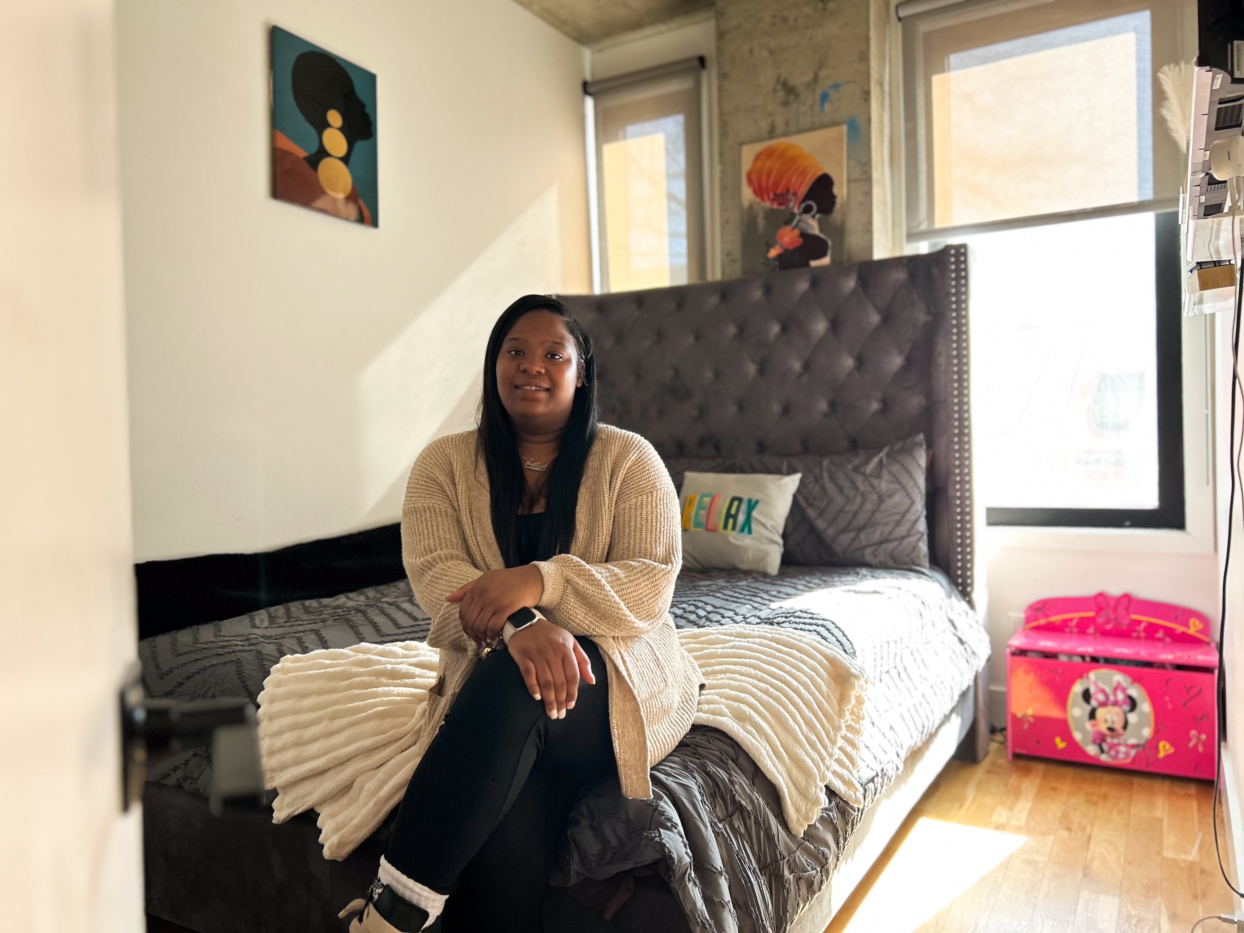 She plans to move to a larger, two-bedroom apartment with more room for herself and her daughter. She plans to move to a larger, two-bedroom apartment with more room for herself and her daughter.