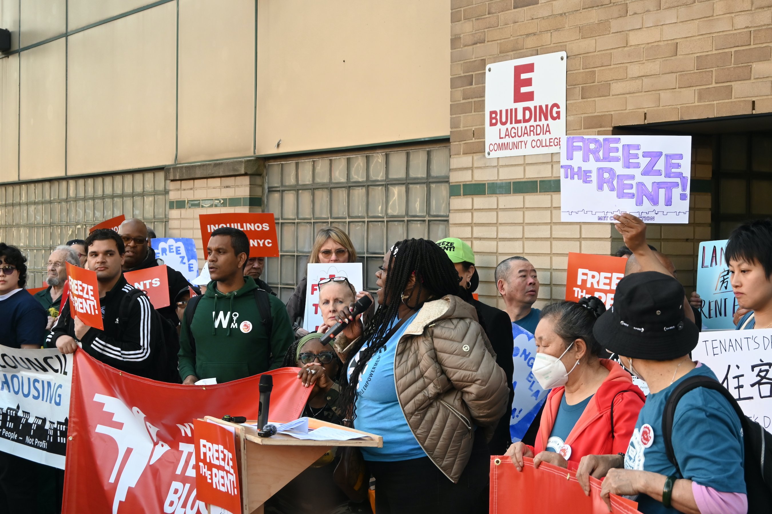 Renette Bradley, a member of HOPE Tenant Union, said Mayor Adams “sold [tenants] out.”