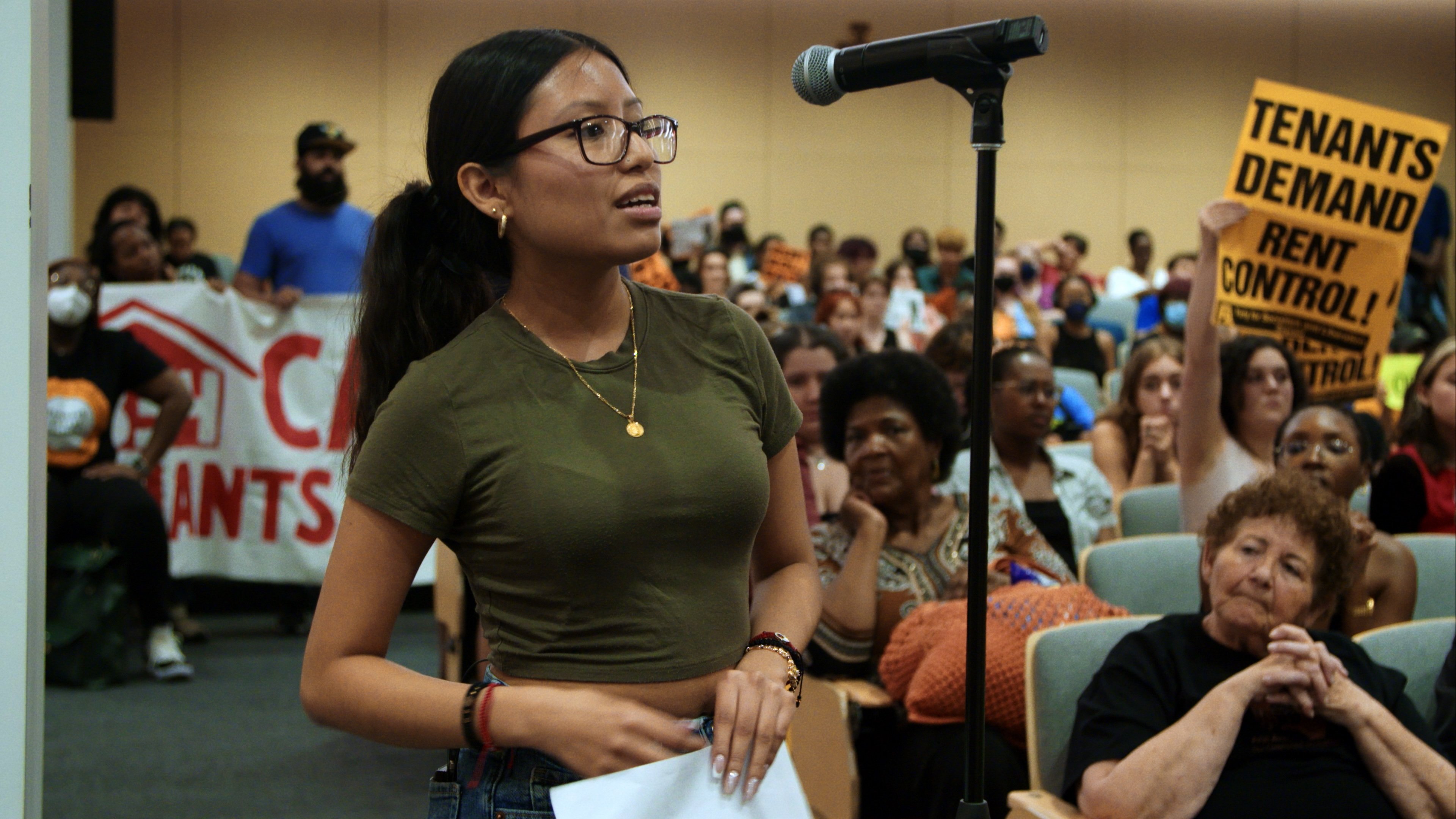 Samantha Bravo speaking at a Rent Guidelines Board hearing. Samantha Bravo speaking at a Rent Guidelines Board hearing.
