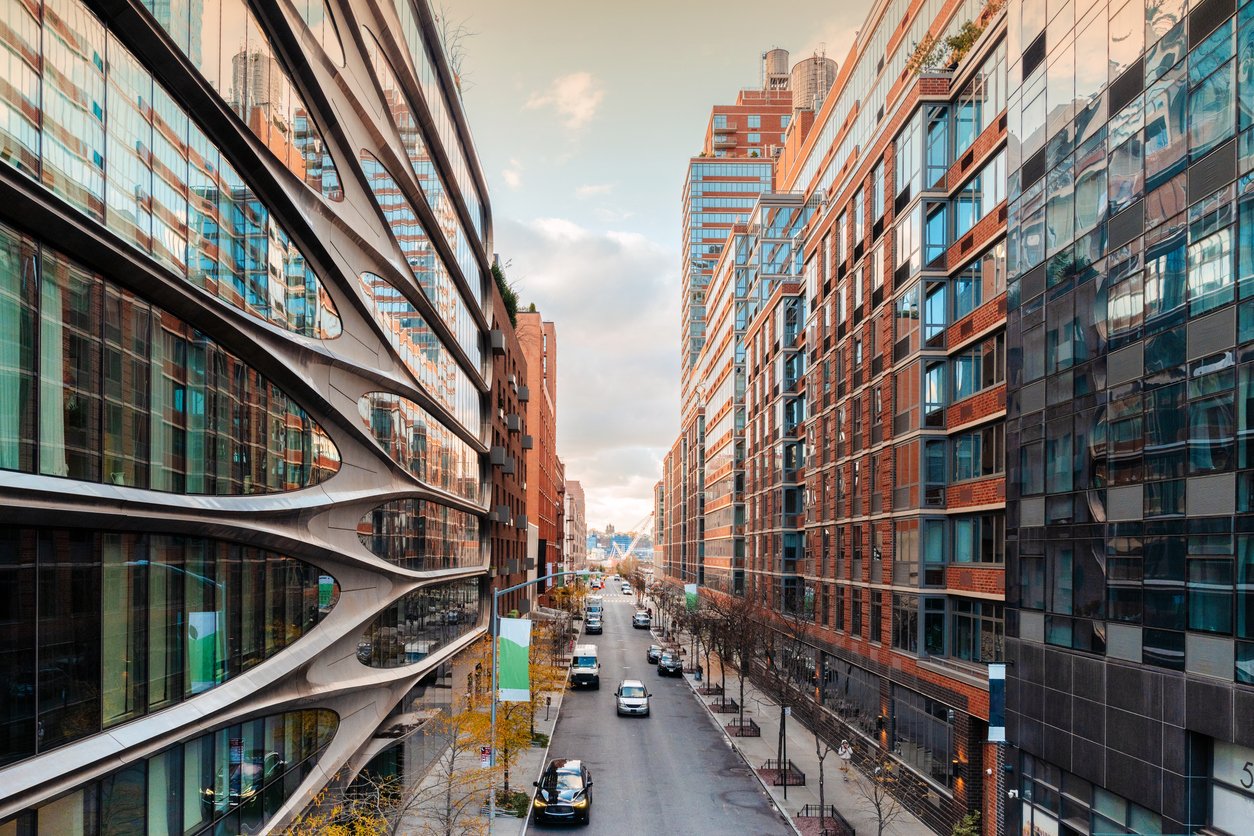 Modern residential buildings in Chelsea, Manhattan
