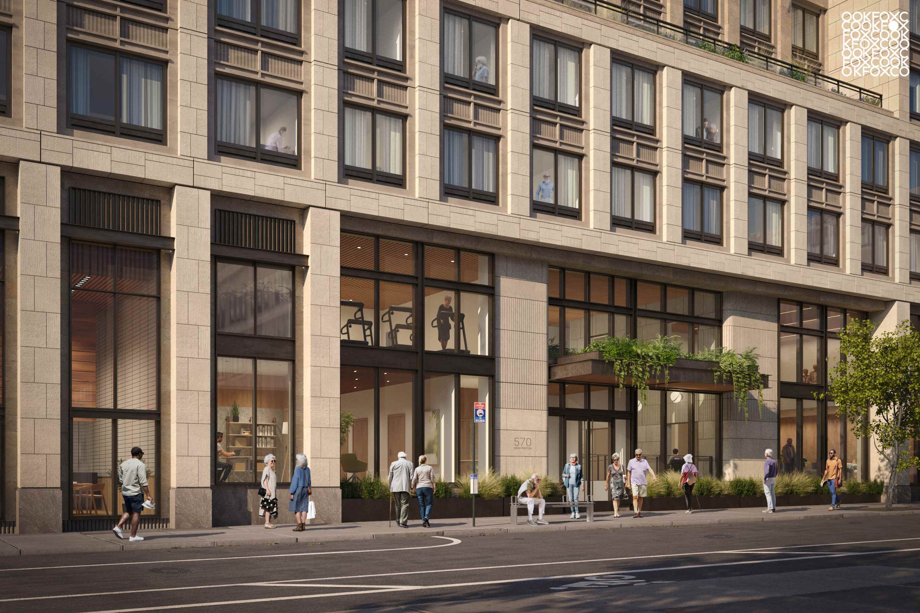 A rendering of the entrance of the 175-unit building. A rendering of the entrance of the 175-unit building.