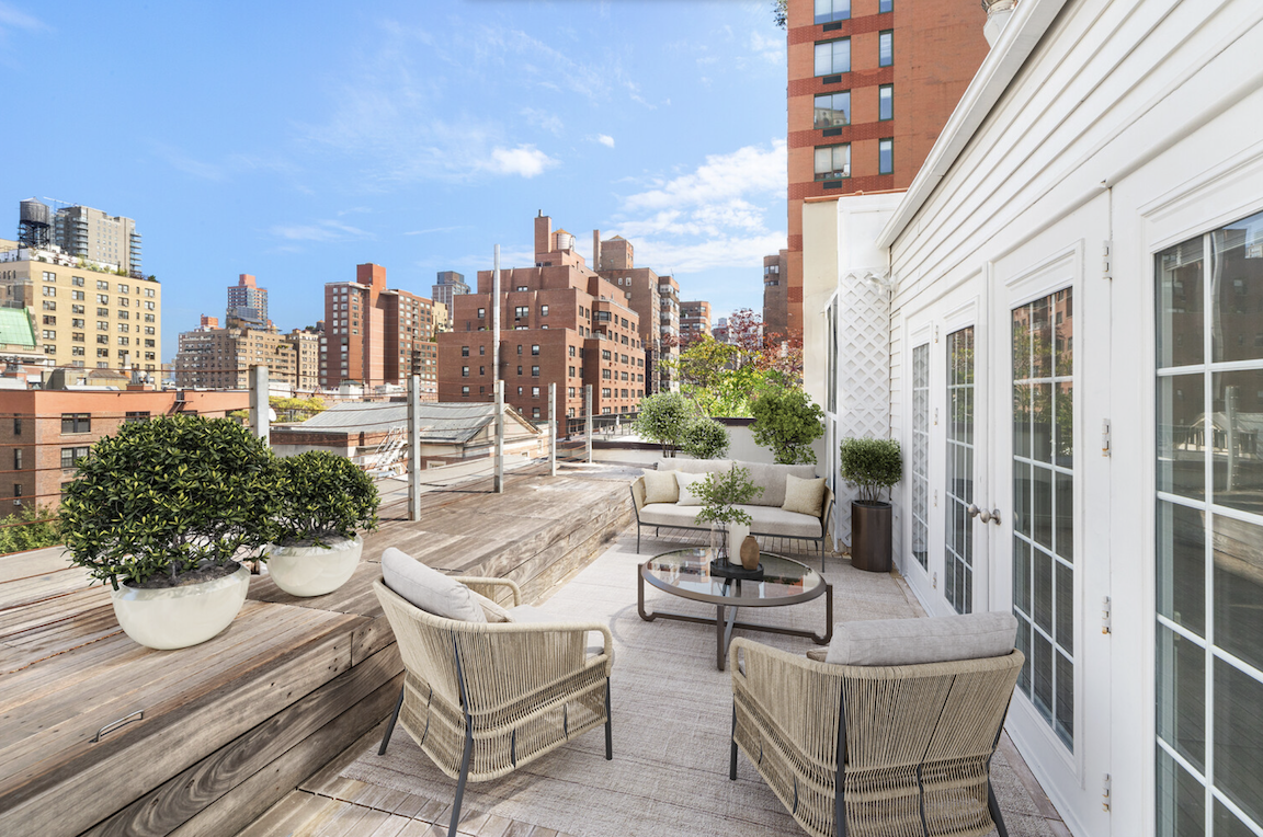 staged outdoor space NYC at 212 East 70st St. #4b