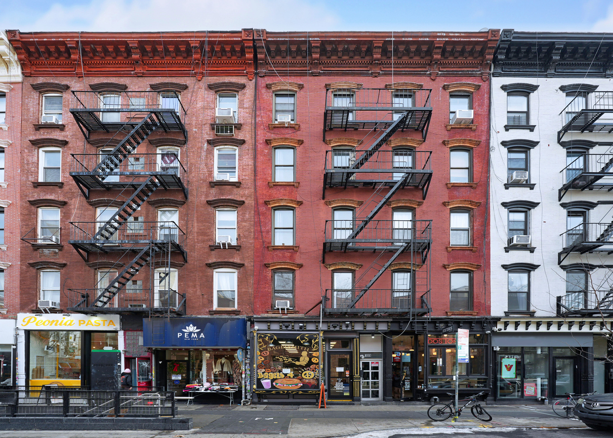 Apartment buildings on Bedford Street in Williamsburg, Brooklyn