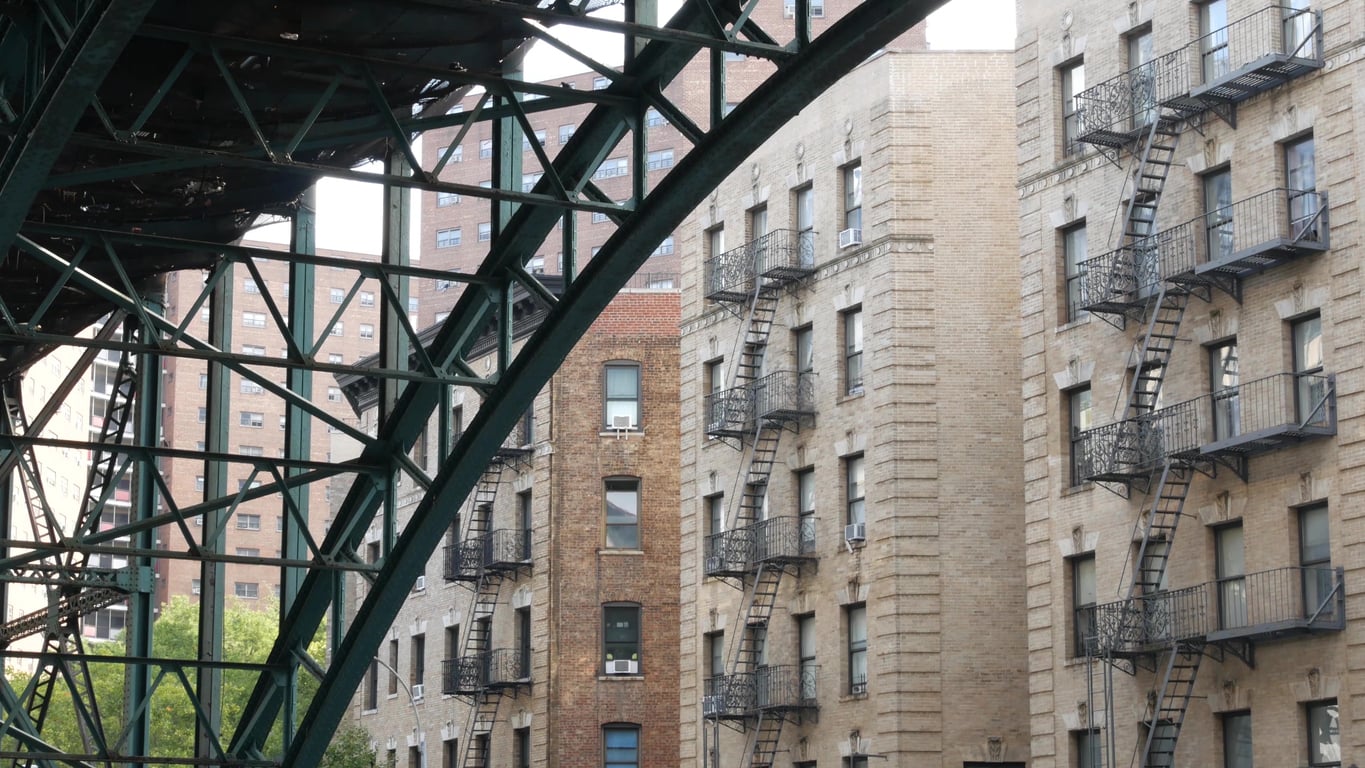 Apartment buildings in Harlem near 125th St