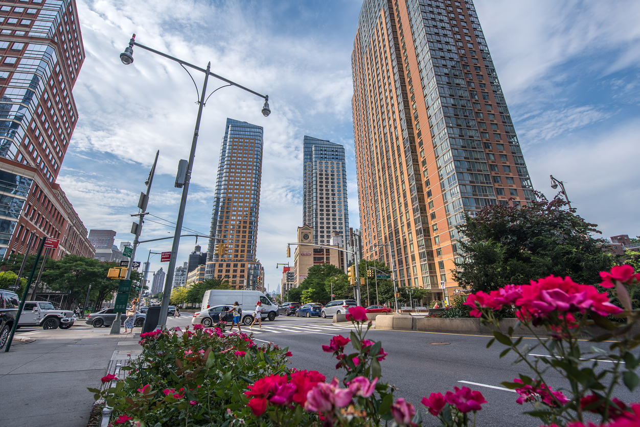 Residential buildings along Flatbush Avenue, Brooklyn