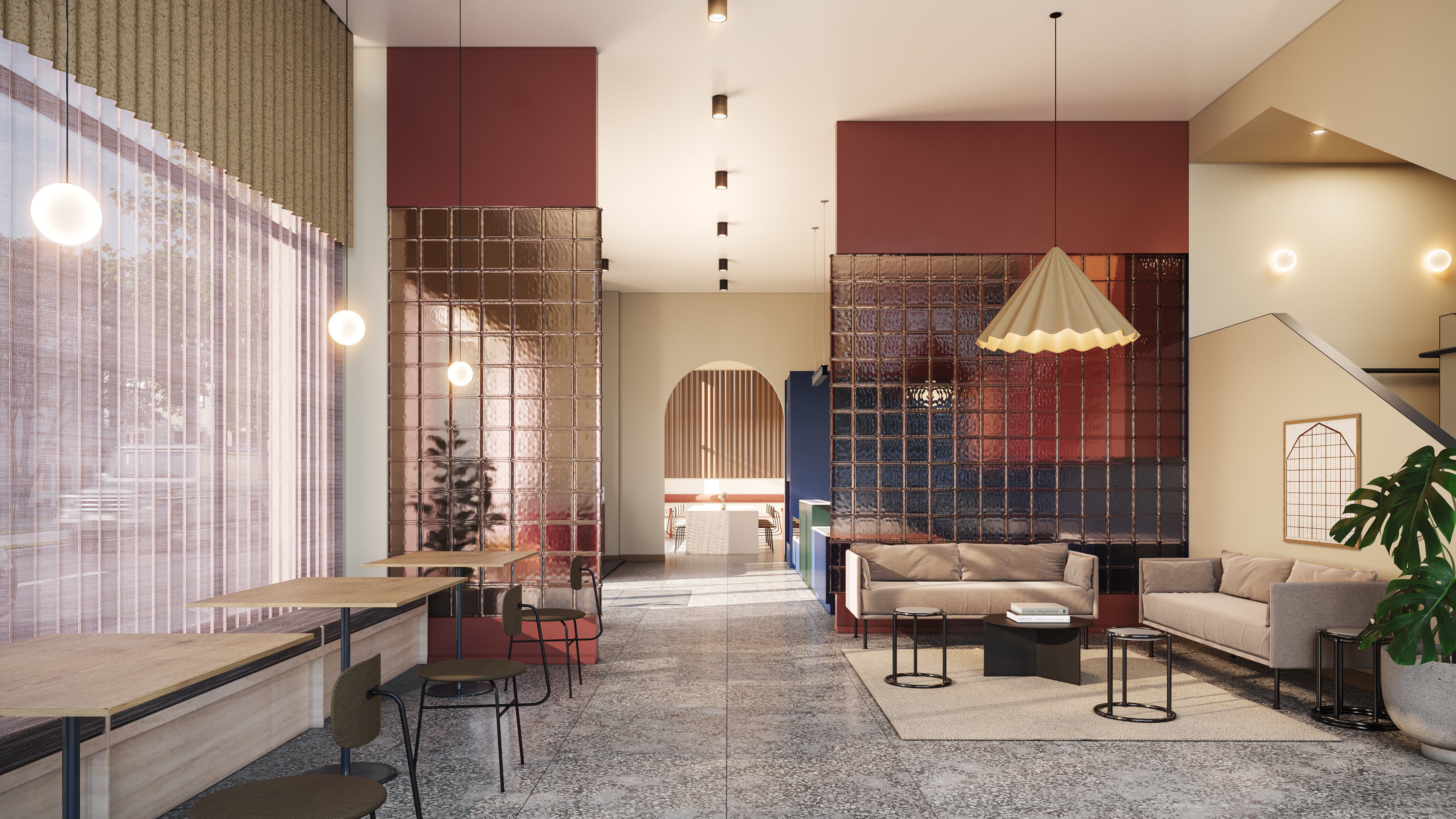 The lobby of Le Leo, a 99-unit rental building launching in October. image