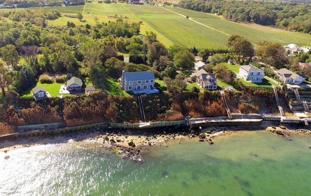 This handsome North Fork house comes with a piece of the Long Island Sound
