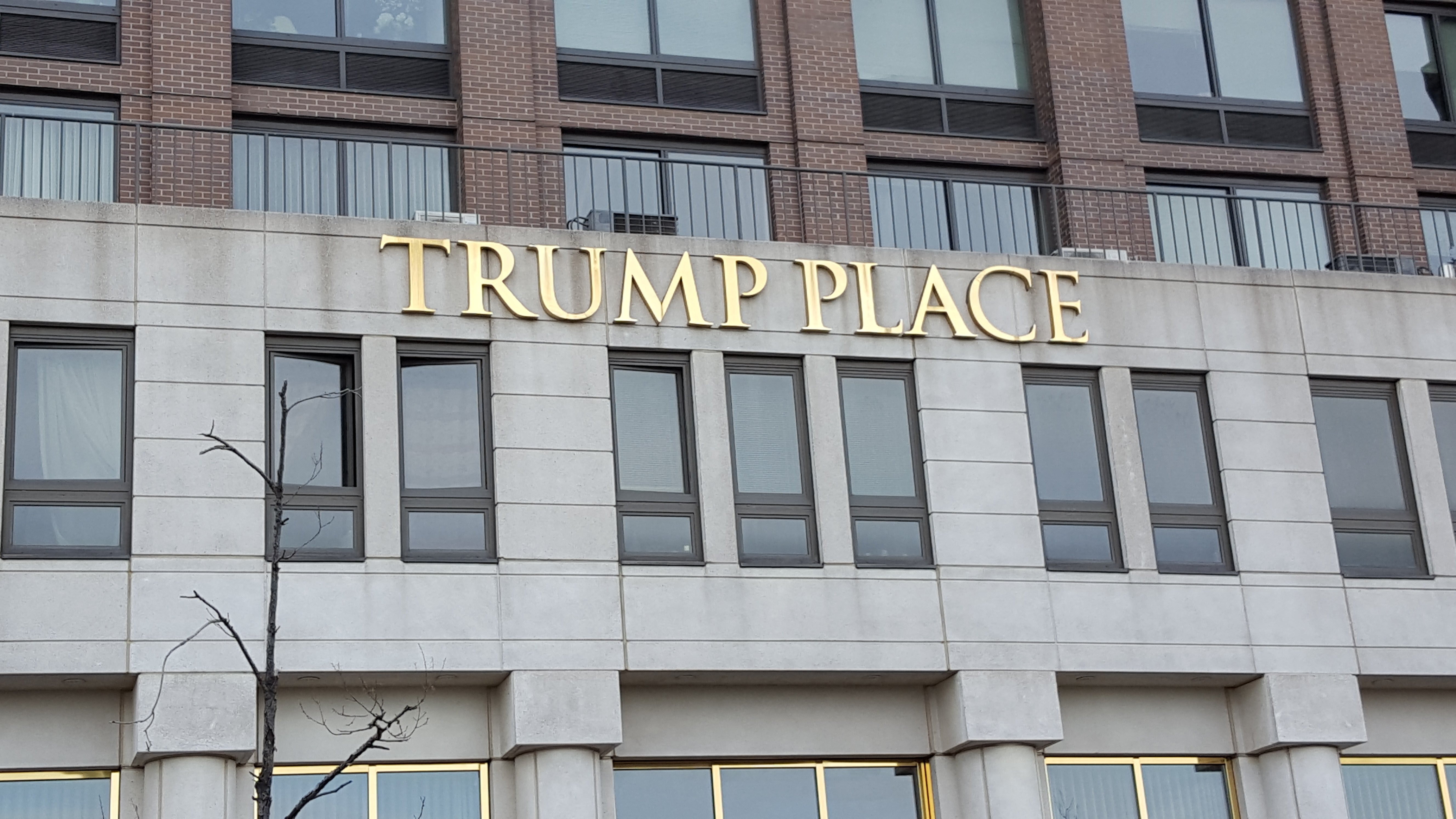 Trump Place residents are petitioning to change the name on their building