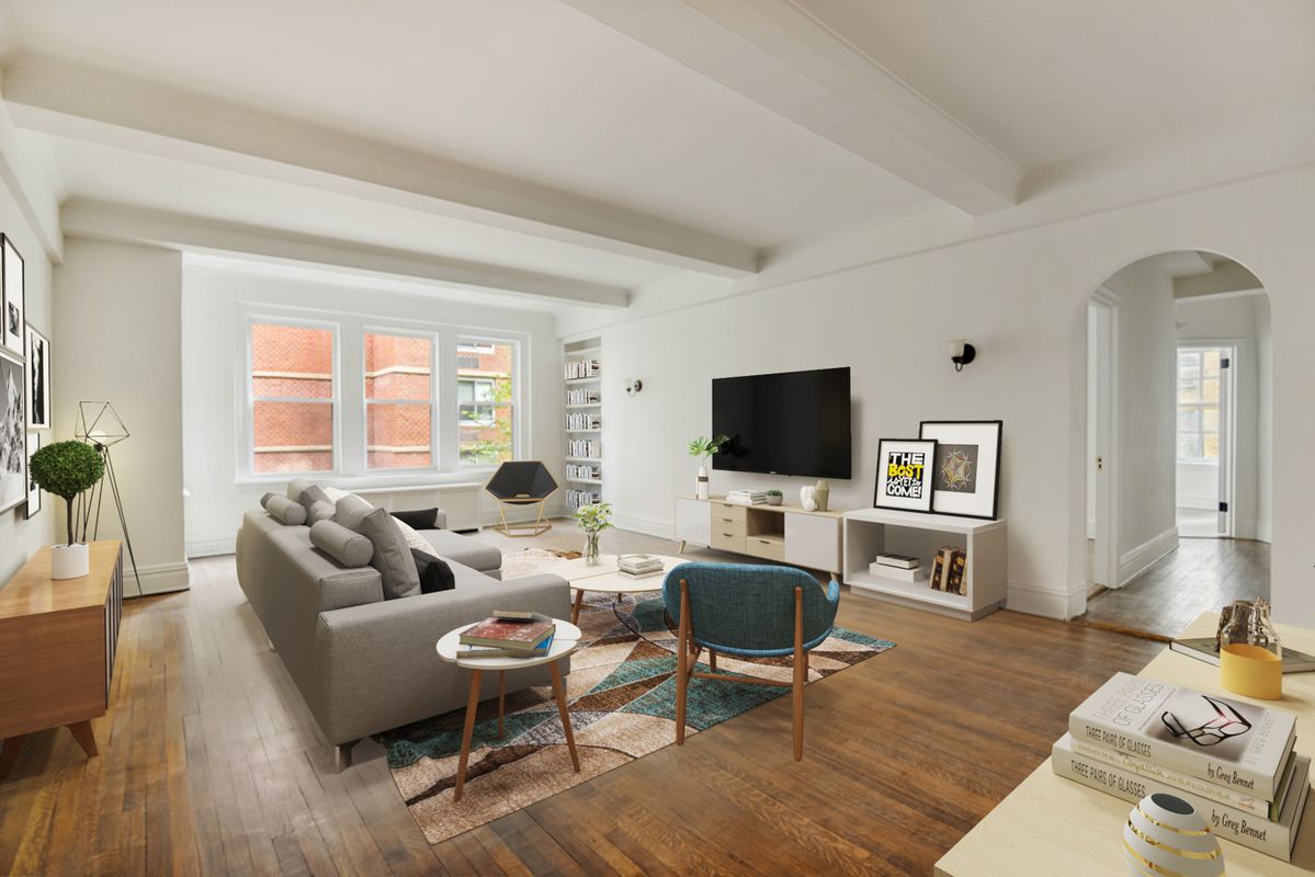 A renovated Sutton Place two bedroom with a gourmet kitchen, no board