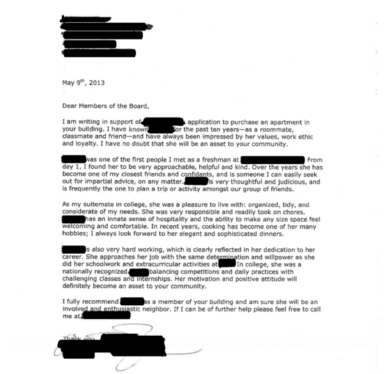 Personal Reference Letter For Coop Template from www.brickunderground.com