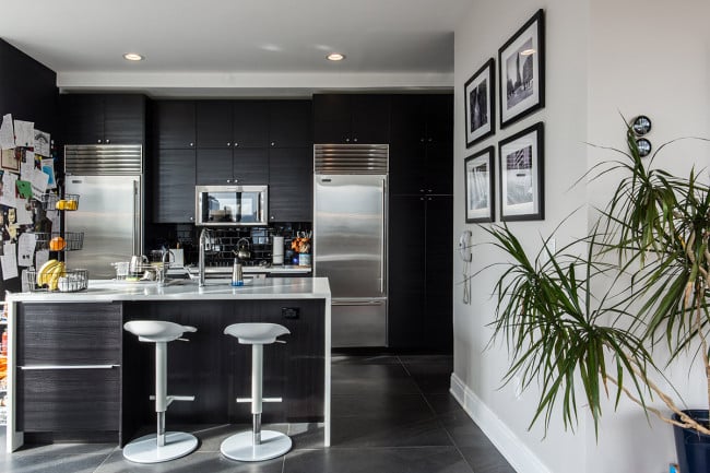 Image of a modern kitchen with IKEA cabinets