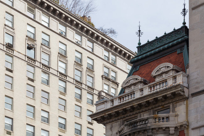 Upper East side buildings, close up