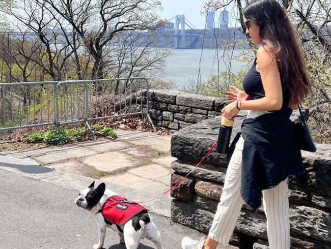 Laura and her dog Jack Laura and her dog Jack