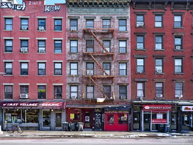 Apartment buildings in the East Village
