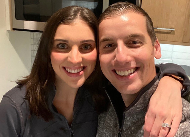 Charlie and Courtney in kitchen.jpg image
