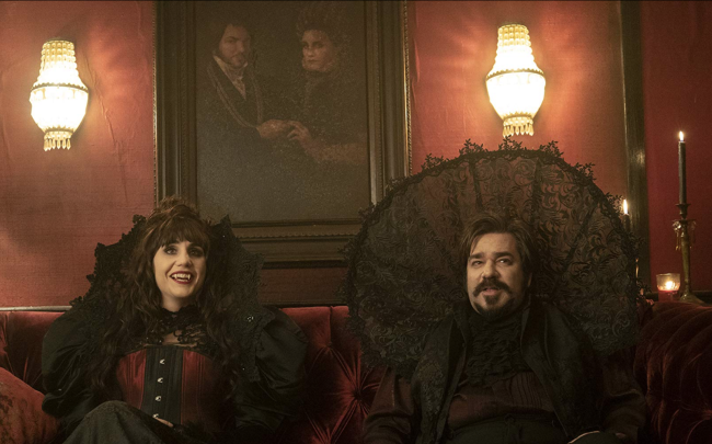 Matt Berry and Natasia Demetriou in What We Do in the Shadows.png image