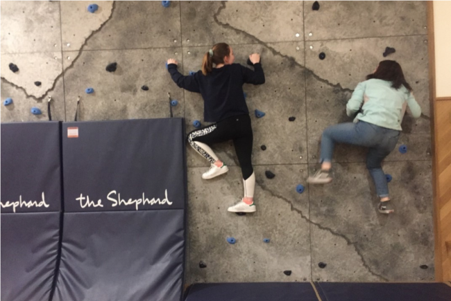Rock climbing wall at the Shepard.png image