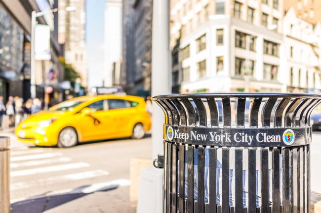 NYC garbage can