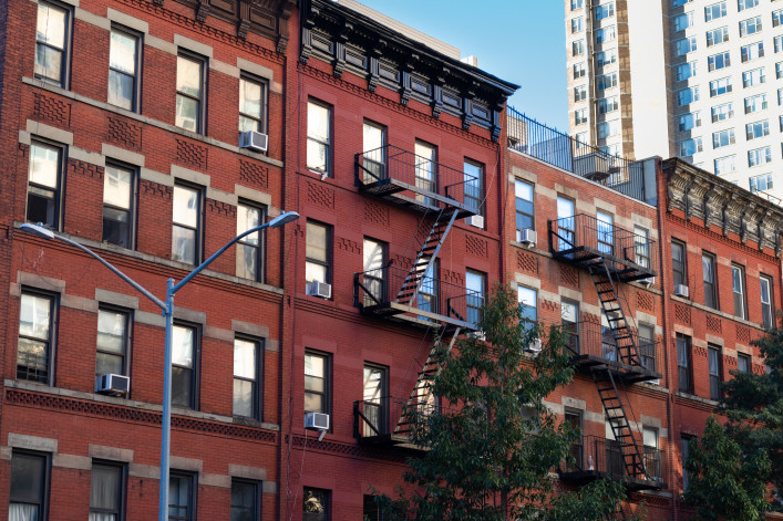 Brick buildings in NYC