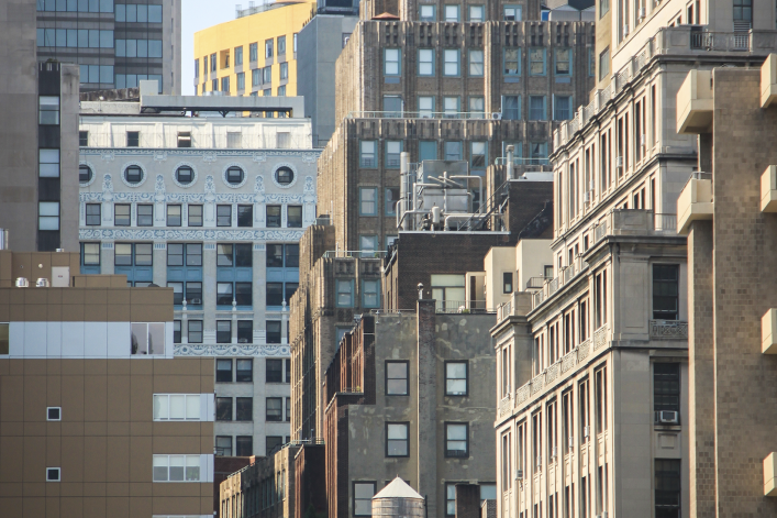 View on some of Manhattan buildings.