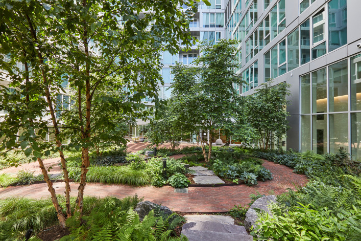 The roof garden at Via 57 West. The roof garden at Via 57 West.