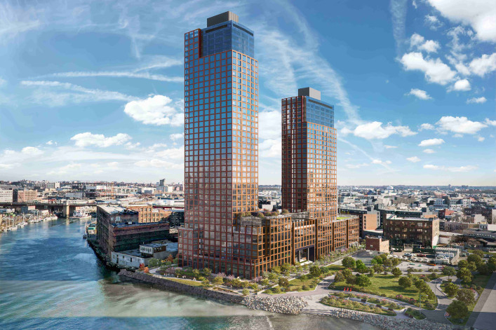 A rendering of the residential apartment complex at 85 Commercial Street. A rendering of the residential apartment complex at 85 Commercial Street.