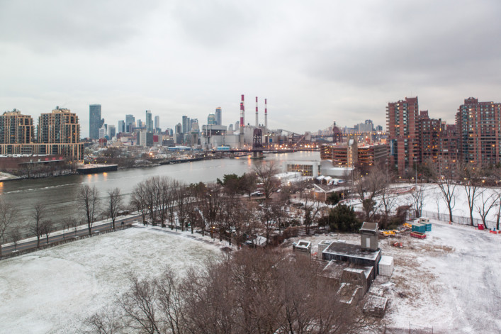 Snowy day in Roosevelt Island Snowy day in Roosevelt Island