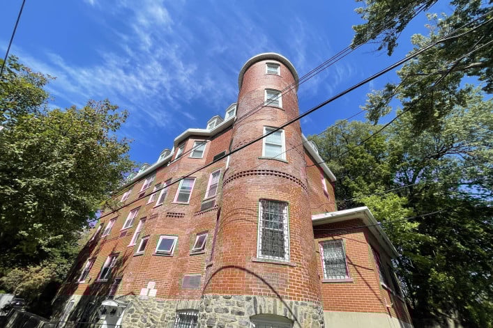 A photo of Centro Maria's brick building in the Bronx.