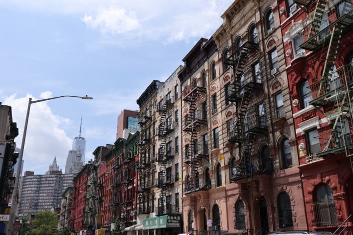 Apartment buildings in Lower Manhattan