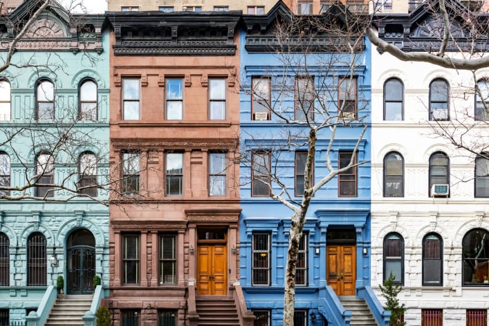 Townhouses on West 78th Street on the Upper West Side