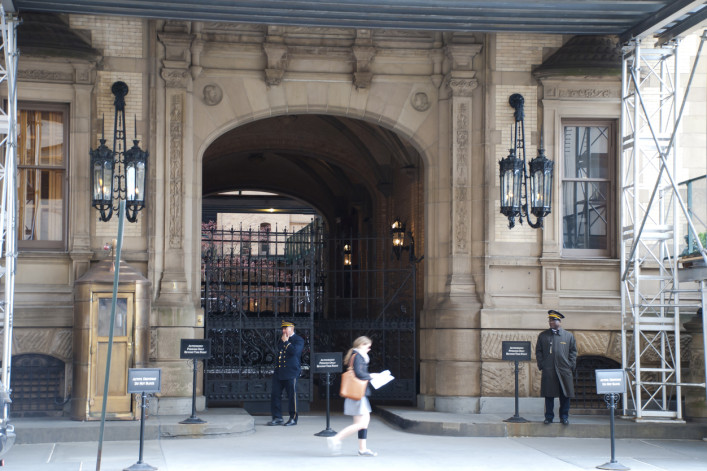 Doormen outside the Dakota Building.