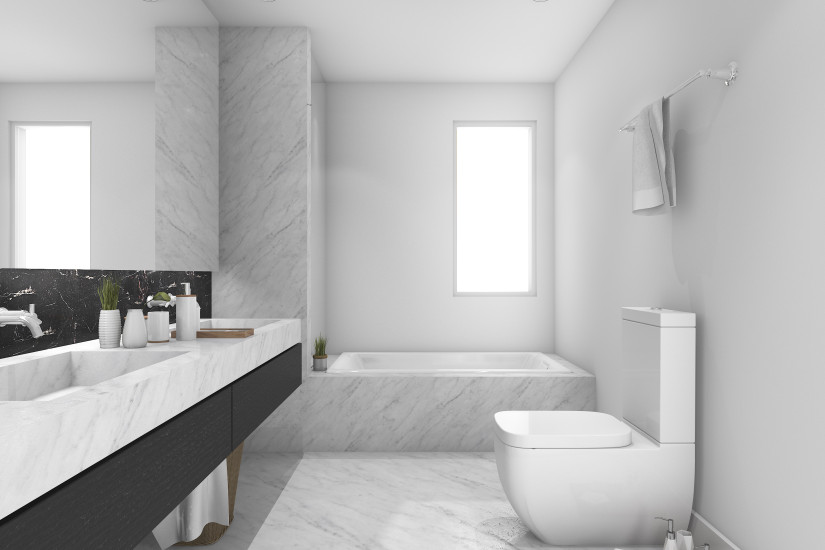 The White Marble In My Bathroom Is Starting To Turn Brown Is There Anything I Can Do