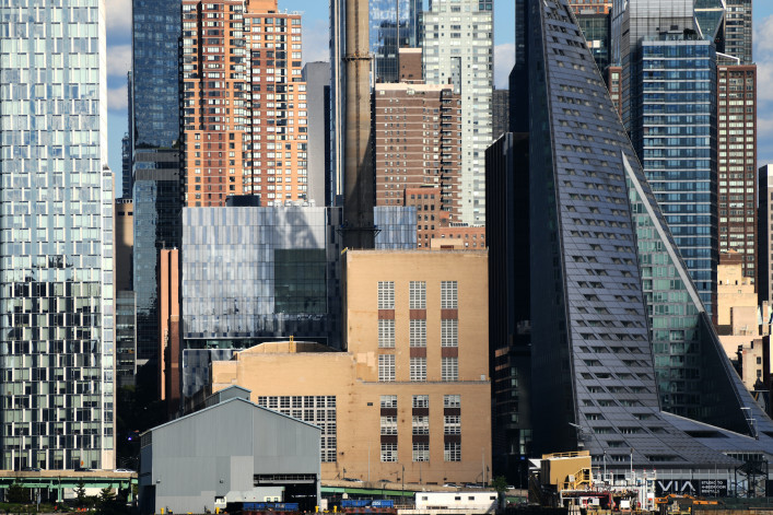 View of NYC condo buildings from New Jersey