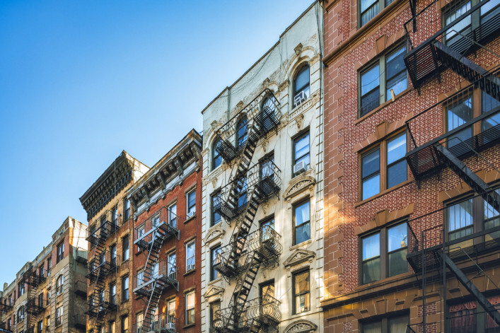 Apartment buildings in Little Italy