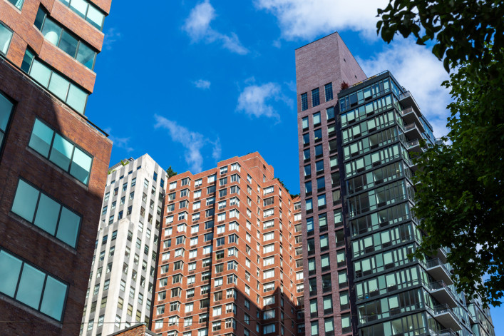 Apartment buildings in Lower Manhattan