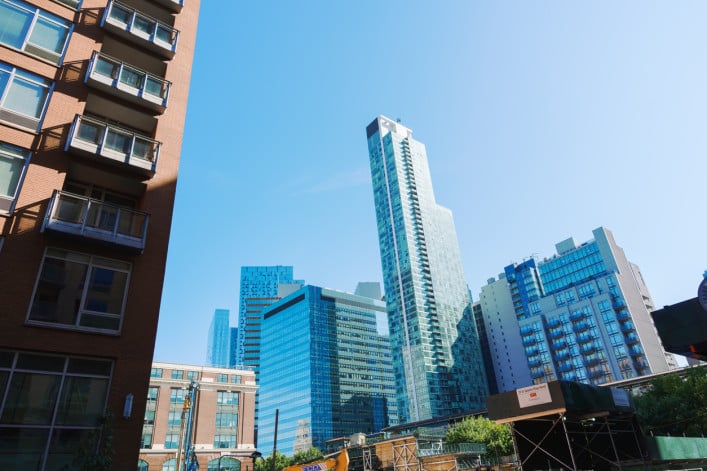 New residential buildings in Long Island City, Queens