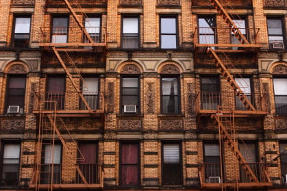 Photo of Tenement in Manhattan, New York stock photo