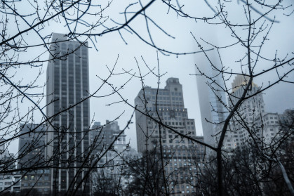 NYC buildings in winter